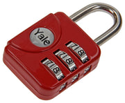 Yale 1018567 - cadenas à combinaison pour bagages rouge yp1 28 121 1r 28mm | 5 pièces - afbeelding 1