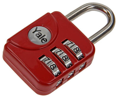 Yale 1018567 - cadenas à combinaison pour bagages rouge yp1 28 121 1r 28mm | 5 pièces