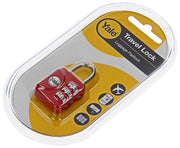 Yale 1018567 - cadenas à combinaison pour bagages rouge yp1 28 121 1r 28mm | 5 pièces - afbeelding 3