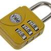 Yale 1018568 - cadenas à combinaison pour bagages jaune yp1 28 121 1y 28mm | 5 pièces