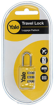 Yale 1018571 - cadenas à combinaison pour bagages jaune yp2 23 128 1y 23mm | 5 pièces - afbeelding 2