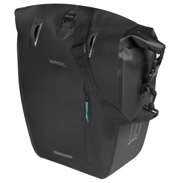 Basil sac rivo l single noir | crochets micro | 15l