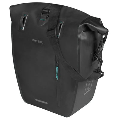 Basil sac rivo l single noir | crochets micro | 15l