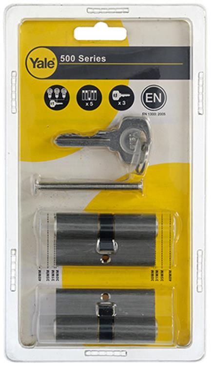 Yale 1006531 - jeu de 2 cylindres profilés 500 mv 60 mm (30 30) | 1 pièce