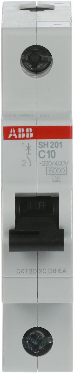 Disjoncteur d'installation Busch-jaeger abb 1 pôle 10a - sh201-c10 - type c