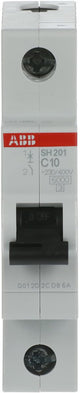 Disjoncteur d'installation Busch-jaeger abb 1 pôle 10a - sh201-c10 - type c