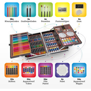 Nassau Fine Art Nassau Luxury Art Set Creative in Metal Case, 121dlg.