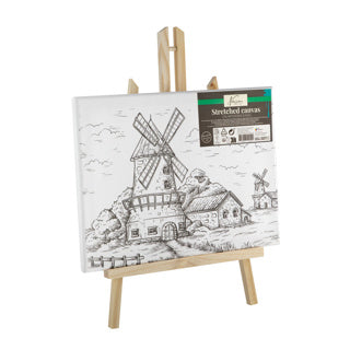 Toile avec impression 30 x22,5 cm avec chevalet | 4 pièces