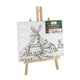 Toile avec impression 30 x22,5 cm avec chevalet | 4 pièces