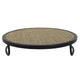 Plateau de présentation Cozydecor ø25x5cm en métal avec tissu