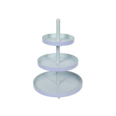 Etagere 3 couches bleu-menthe ø25xh35cm