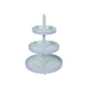 Etagere 3 couches bleu-menthe ø25xh35cm