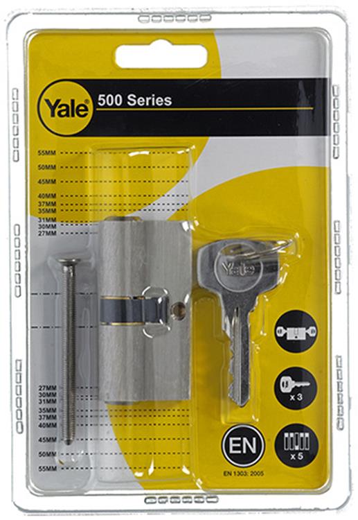 Yale 1006526 - cylindre profilé 0500 avec fonction duo mv 60mm (30 30 ) | 1 pièce