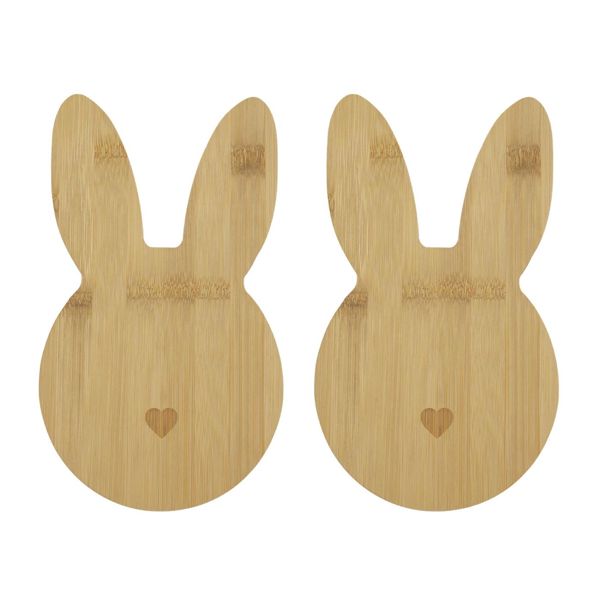 Planche de service lapin de Pâques lot de 2 24x14cm