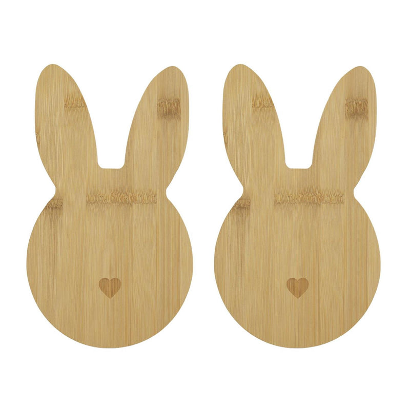 Planche de service lapin de Pâques lot de 2 24x14cm