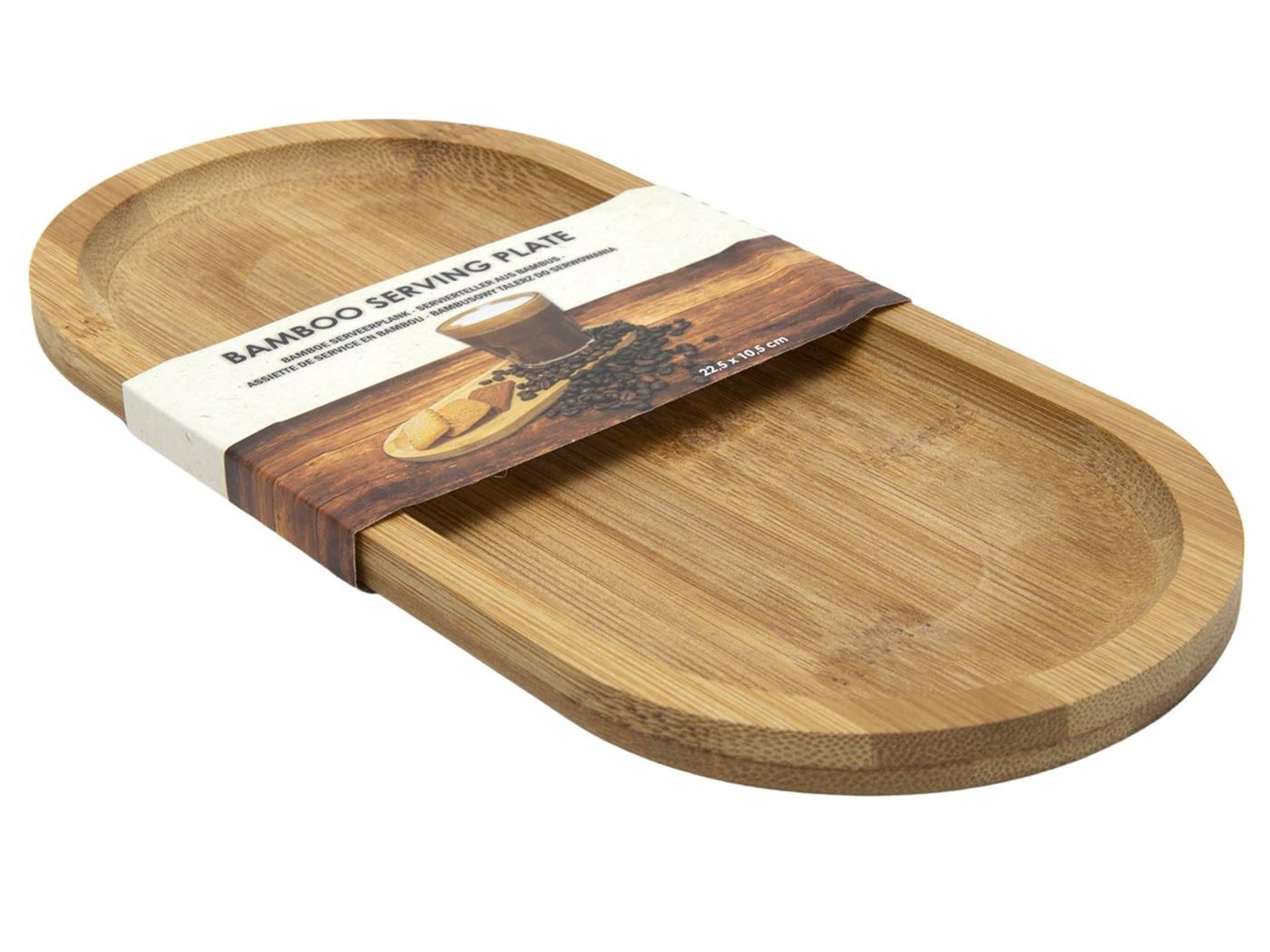 Planche de service bambou ovale 22,5x10,5cm