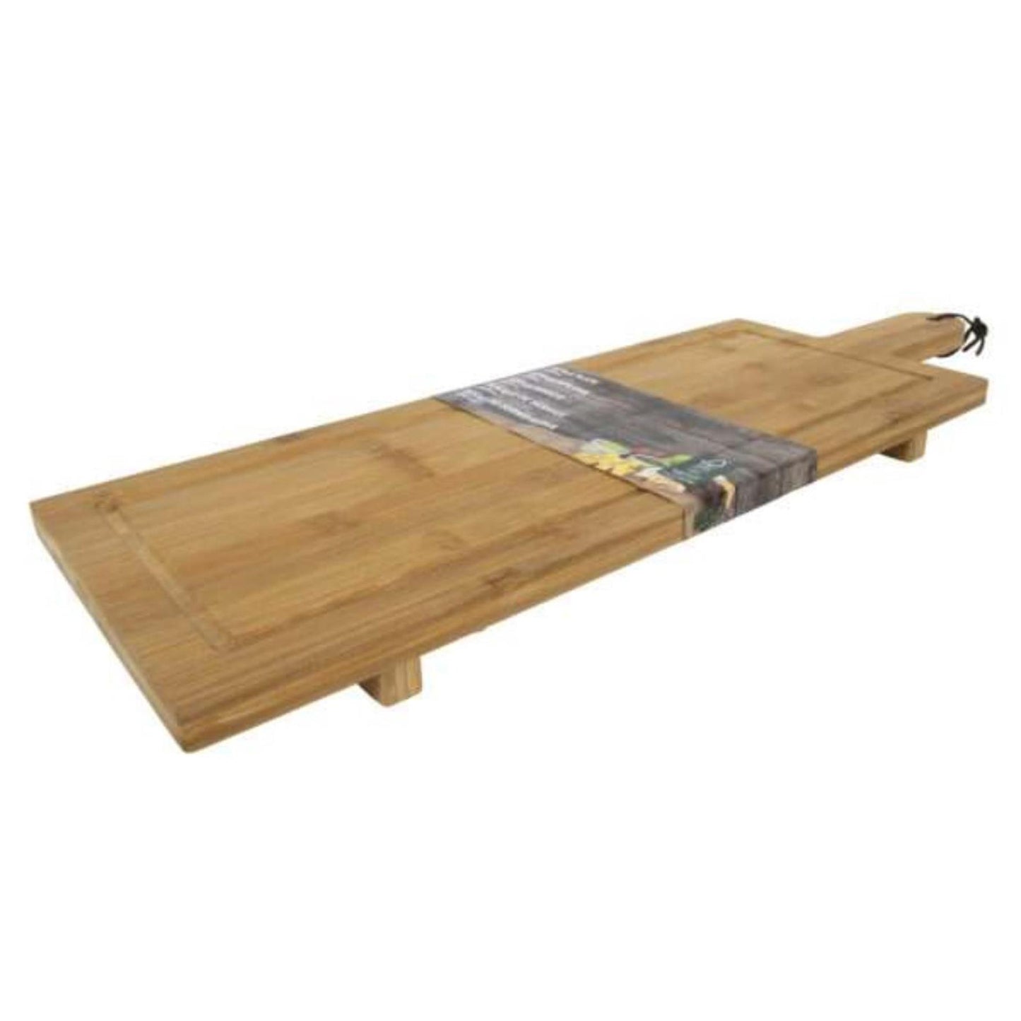 Planche de service en bambou avec base 58x19x3cm