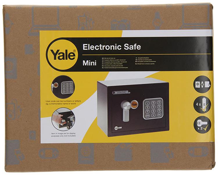Yale 1047115 - coffre-fort mini noir | 1 pièce