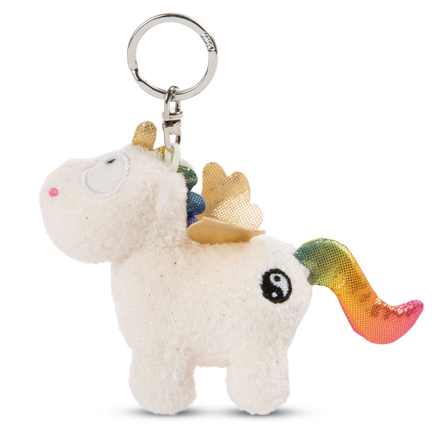 NICI Pluchen Keychain Eenhoorn Rainbow Yang, 10cm