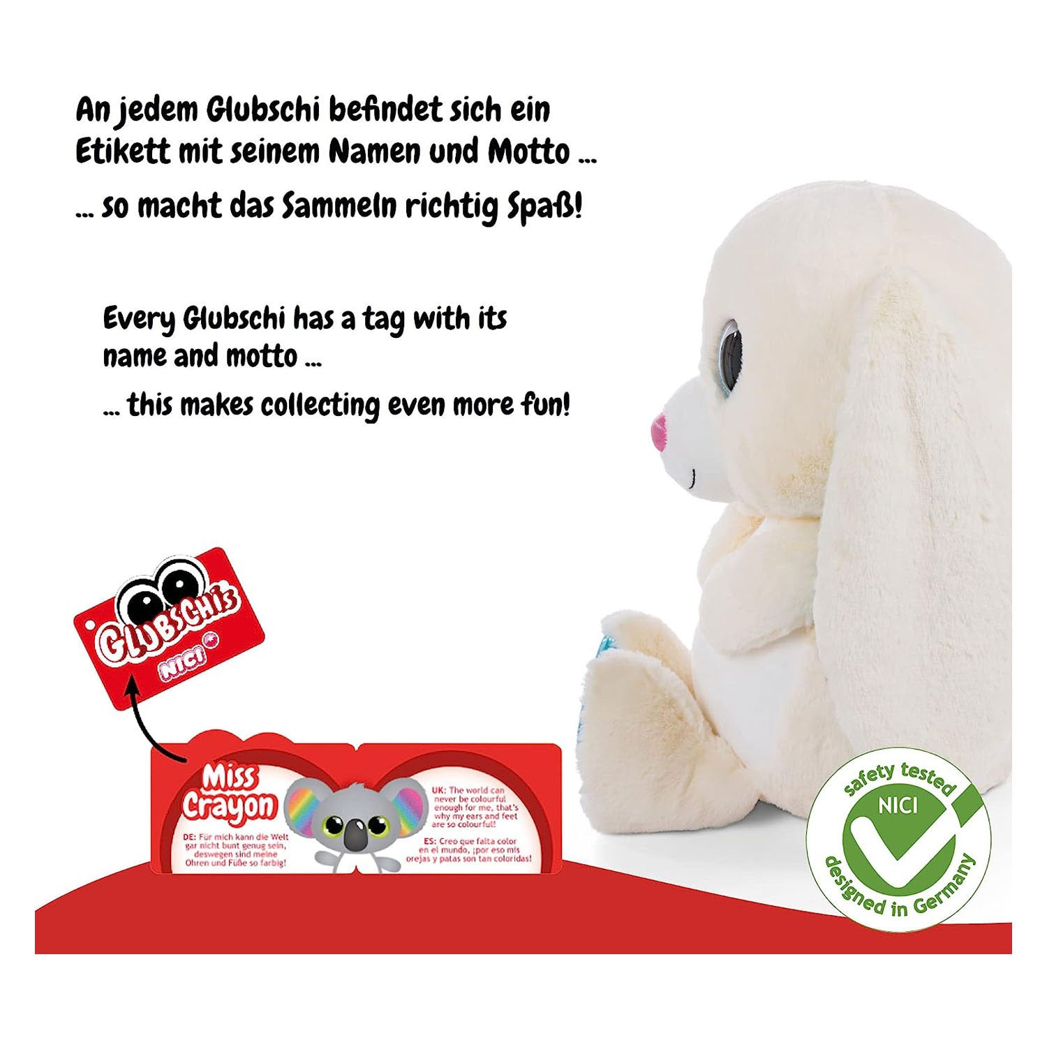 NICI GLUBSCHIS PLUCHEN HUG WOLLI-DOT, 45 cm
