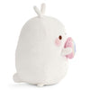 NICI Pluchen Cuddle Molang Rainbow avec cœur en boîte cadeau, 16 cm