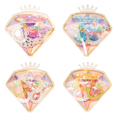 Jono Toys boîte de rangement diamant avec bijoux, 7 pièces