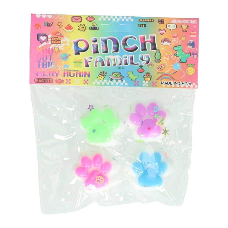 Jono Toys Pinch Family - Squishy patte d'animal - 4 pcs.