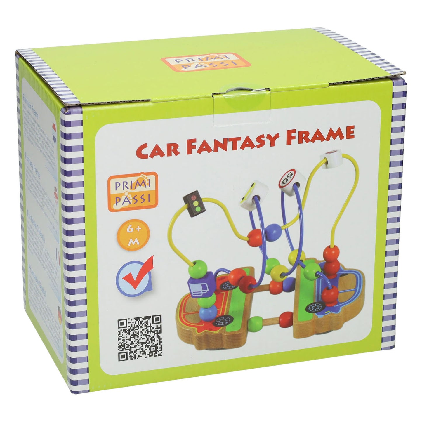 Jonotoys primi passi cadre de perles florales en bois