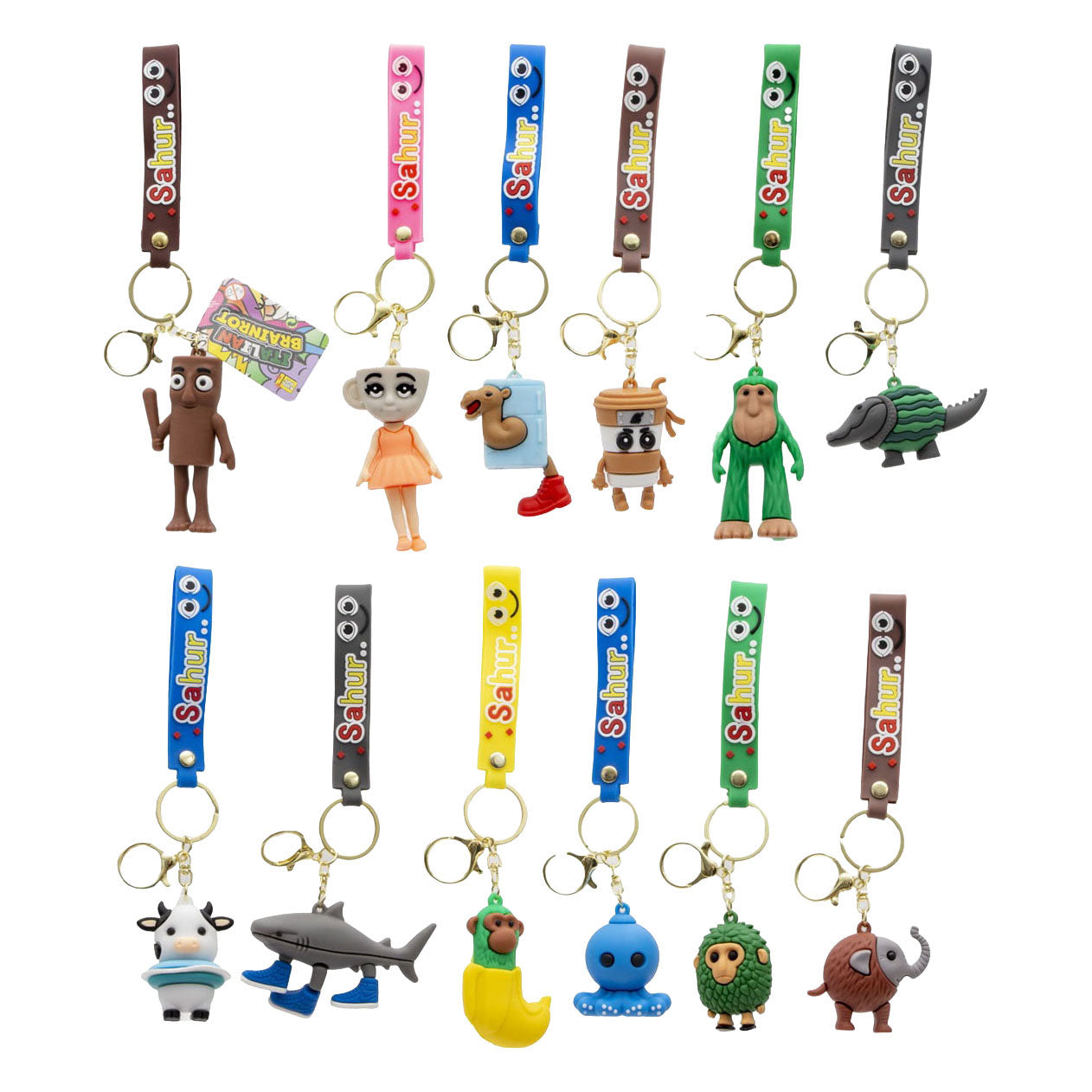 Jono Toys Brainrot Porte-clés 3D sur pendentif