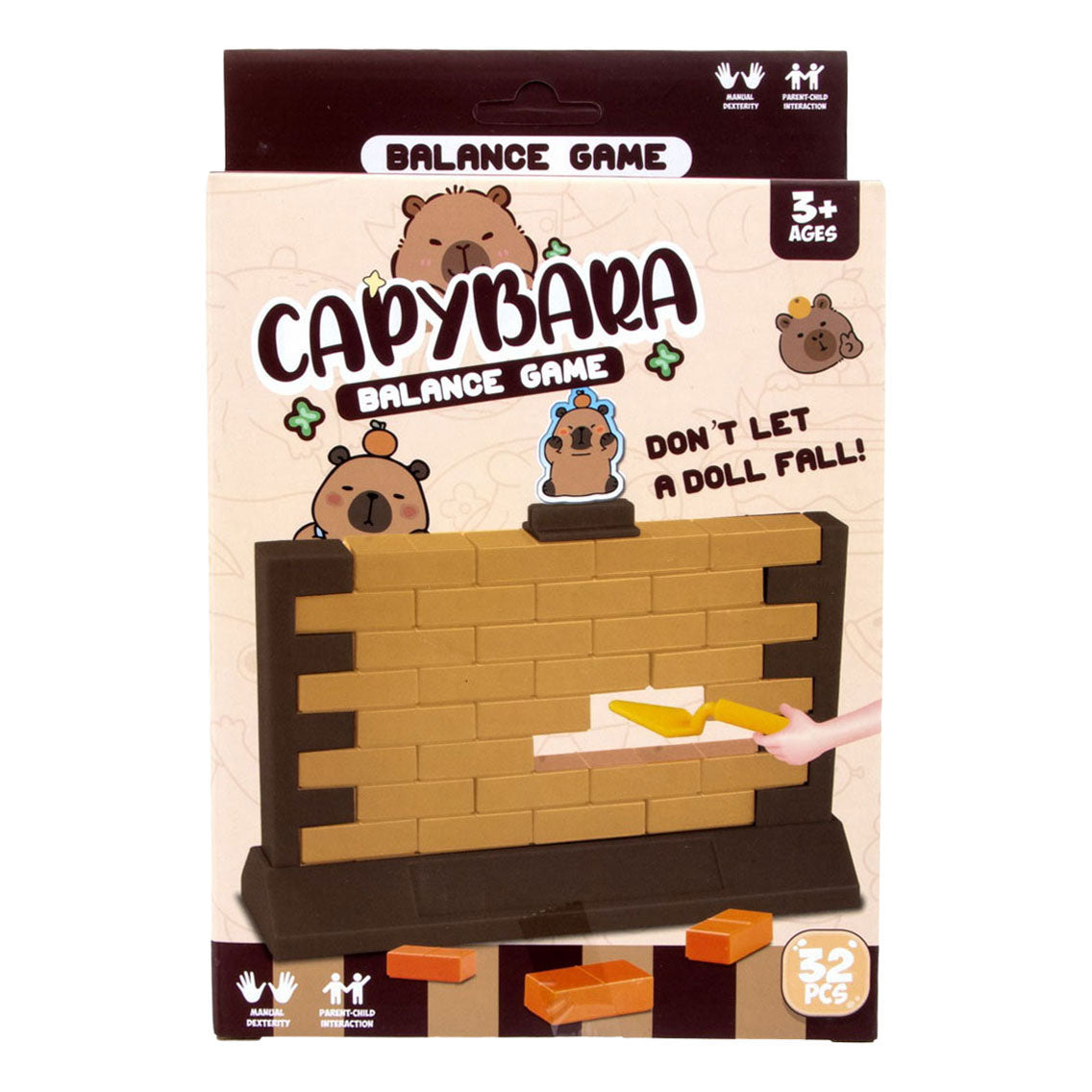 Jono jouets capybara jeu de mur d'équilibre
