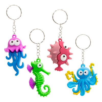 Jono Toys porte-clés animaux marins - 4-6 cm