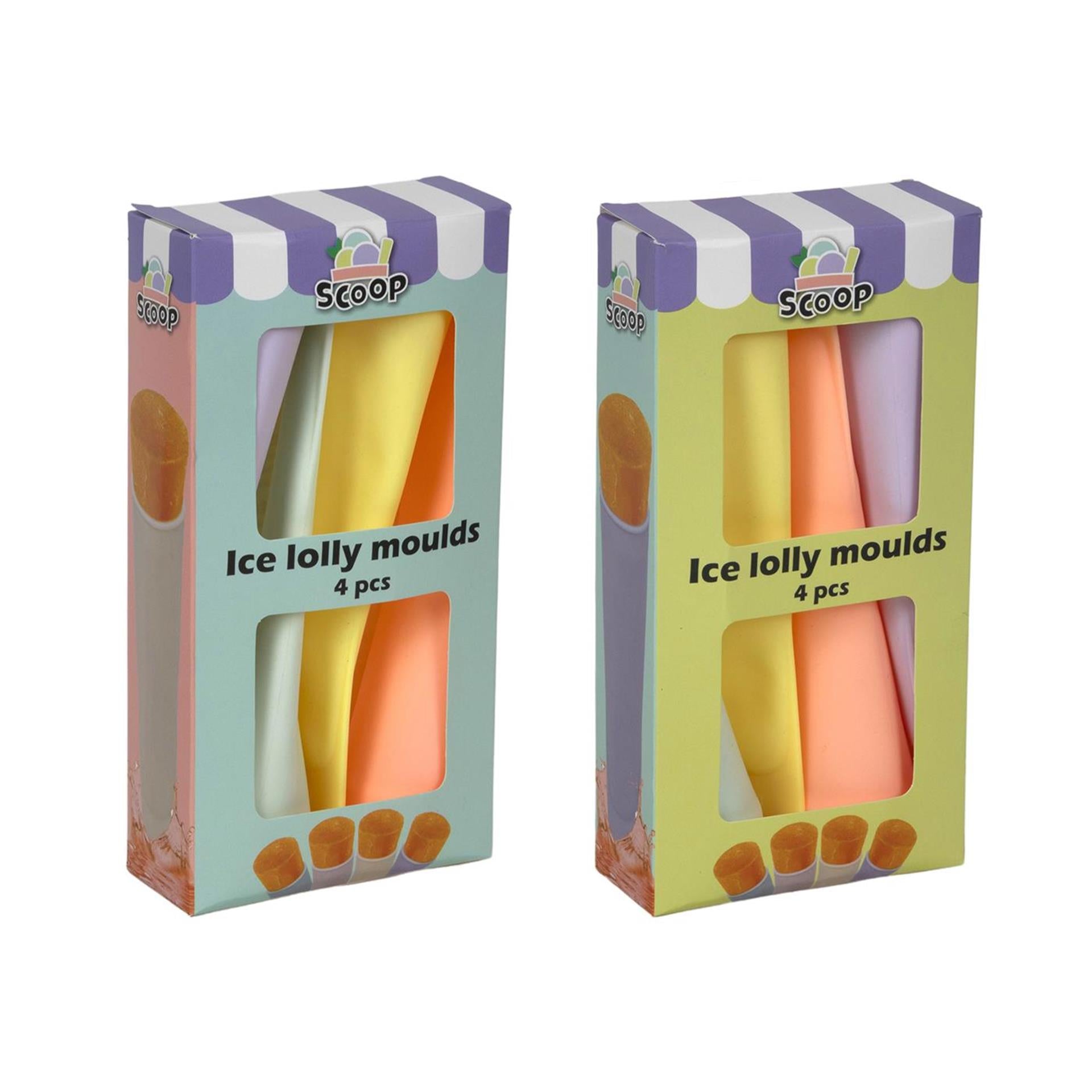 Slollymakers de glace UNI serrer 4 pièces Color Assorti
