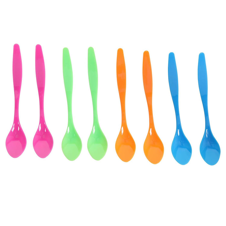 Cuillères de coloriage d'assorti en plastique de 8