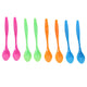 Cuillères de coloriage d'assorti en plastique de 8