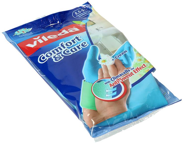 Vileda 1046051 - gants confort soins l | 12 pièces