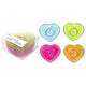 Coquetier coeur plastique lot de 4 pièces