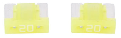 MINI-FUSE DE DIBLAUS 20A 2 PCS. Jaune de profil bas