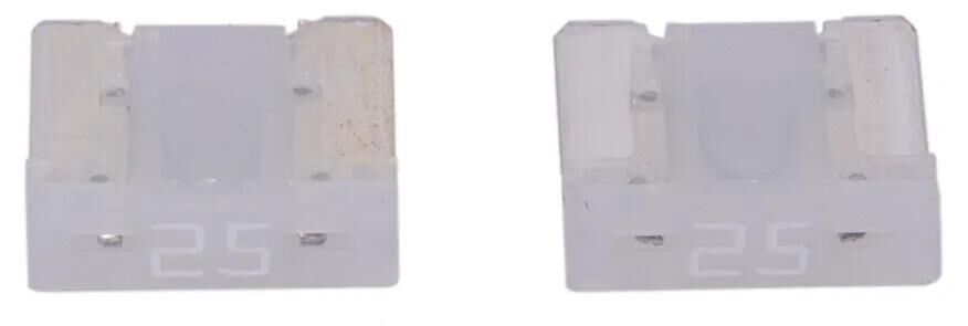 MINI-FUSE DE DROUELLAUS 25A 2 PCS. Blanc de profil bas