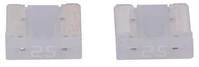 MINI-FUSE DE DROUELLAUS 25A 2 PCS. Blanc de profil bas