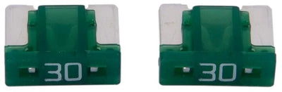 MINI-FUSE DE DROUELLAUS 30A 2 PCS. Vert clair de profil bas