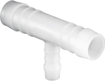 Connecteurs de tuyaux en plastique de Dobwelhaus T-rouge. D = 3-4-3 mm