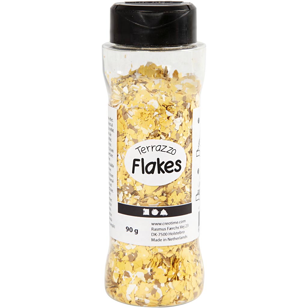 Flocons de terrazzo, jaune, 90 gr 1 boîte