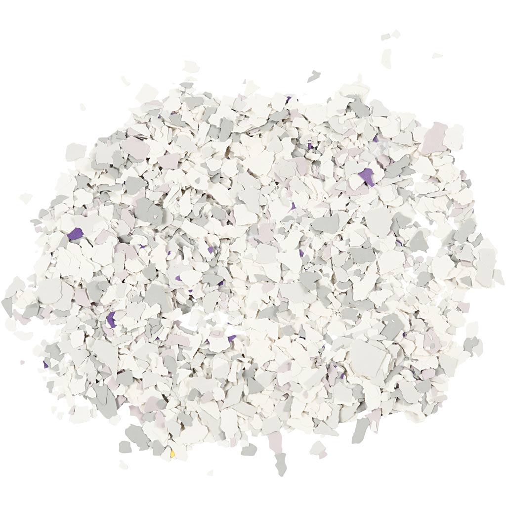 Flocons de terrazzo, gris clair, 90 gr 1 boîte