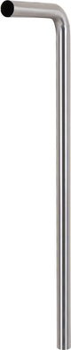 Tube de sol Differnz chrome mat - acier inoxydable durable - 32 mm - 750 x 220 mm