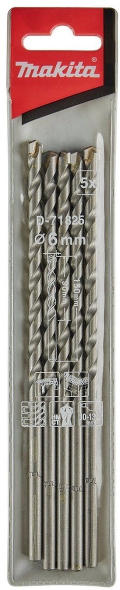 Accessoires Makita foret à maçonnerie 6x150mm - d-71825 d-71825