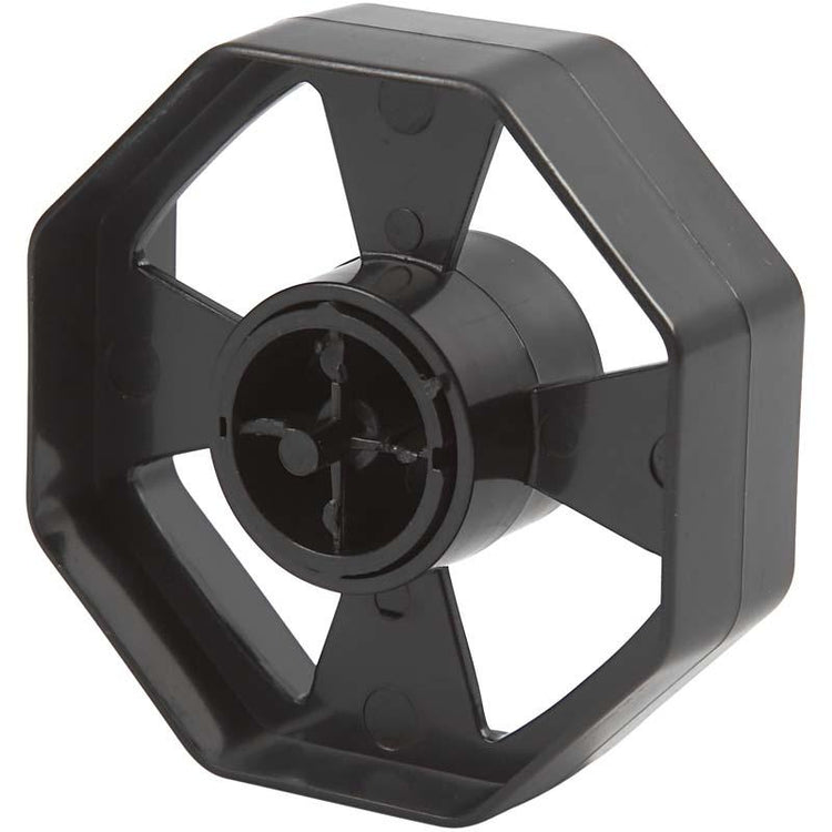 Roue porte-ruban adhésif Creativ company, d 7,5 cm, l: 25 mm, noir, 1 pièce