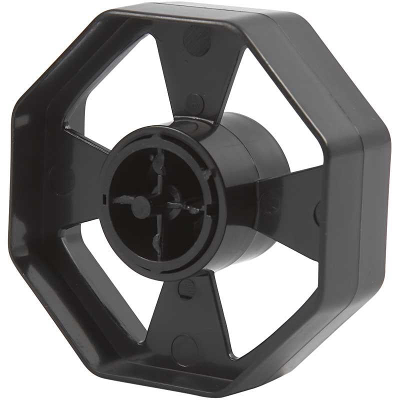 Roue porte-ruban adhésif Creativ company, d 7,5 cm, l: 25 mm, noir, 1 pièce