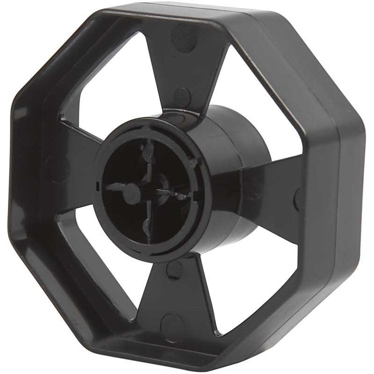 Roue porte-ruban adhésif Creativ company, d 7,5 cm, l: 25 mm, noir, 1 pièce