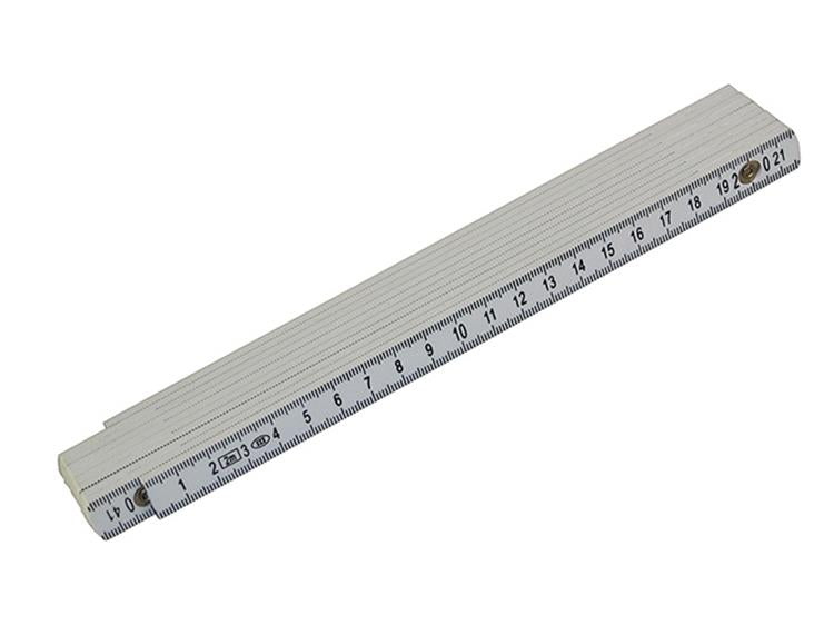 1010900 - mètre pliable en plastique abs blanc 2m | 20 pièces