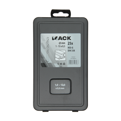 Mack 1011627 - foret à métaux hss g din 338 set 25 pièces 1-13mm | 3 pièces